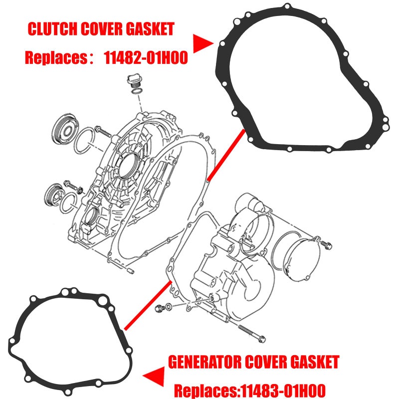 VPZMT غطاء القابض البديل VPZMT/حشية غطاء علبة المرافق لسوزوكي GSXR600 GSXR750 /GSX-R 600 GSX-R 750 2006-2020 (سوزوكي GSXR-5) - Image 3